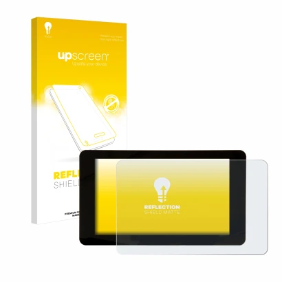 Face avant d’un emballage produit avec le logo de la marque upscreen. À côté, l’appareil Raspberry Pi Touchscreen 2 (7") est r