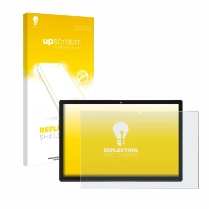 Face avant d’un emballage produit avec le logo de la marque upscreen. À côté, l’appareil Acepad A150 est représenté avec la pr