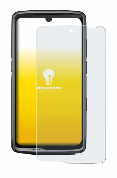 Image de l'appareil Crosscall Stellar M6E avec une grande variété de protections d'écran.