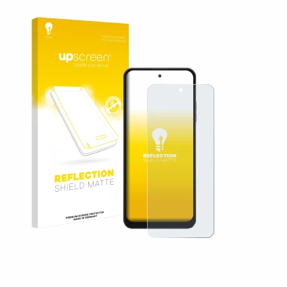 Face avant d’un emballage produit avec le logo de la marque upscreen. À côté, l’appareil Hotwav Note 13 Max est représenté ave