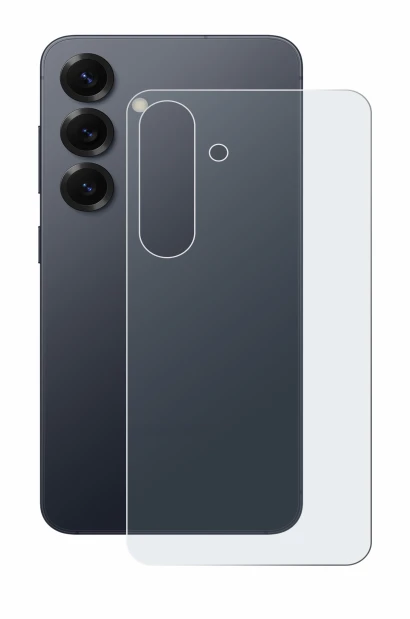 Image de l'appareil Samsung Galaxy S25 (Arrière) avec une grande variété de protections d'écran.