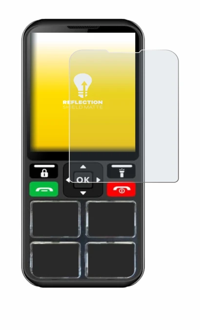 Image de l'appareil Geemarc CL8000 avec une grande variété de protections d'écran.