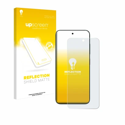 Face avant d’un emballage produit avec le logo de la marque upscreen. À côté, l’appareil ZTE Blade V70 est représenté avec la
