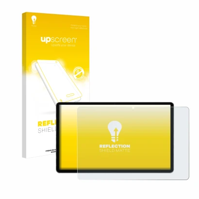Face avant d’un emballage produit avec le logo de la marque upscreen. À côté, l’appareil Xgody Q17 11" est représenté avec la