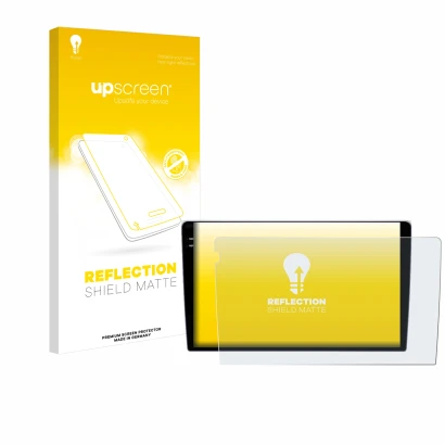 Face avant d’un emballage produit avec le logo de la marque upscreen. À côté, l’appareil Teyes CC3 9" est représenté avec la p