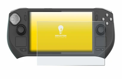 Image de l'appareil Zotac Gaming Zone avec une grande variété de protections d'écran.