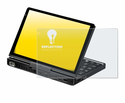 Image de l'appareil GPD Pocket 4 avec une grande variété de protections d'écran.