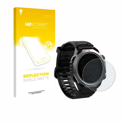 Face avant d’un emballage produit avec le logo de la marque upscreen. À côté, l’appareil Atheewon S10 1.39" est représenté ave