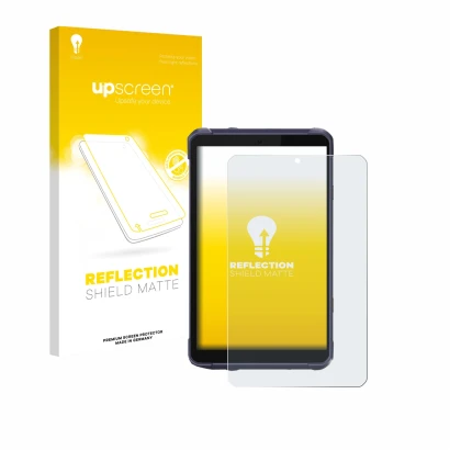 Face avant d’un emballage produit avec le logo de la marque upscreen. À côté, l’appareil CHCNAV LT800 est représenté avec la p