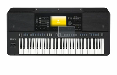 Image de l'appareil Yamaha PSR-SX720 avec une grande variété de protections d'écran.