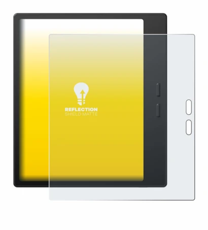 Image de l'appareil Boox Go 7 avec une grande variété de protections d'écran.