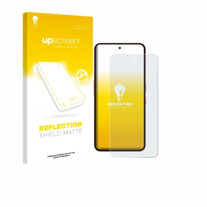 Face avant d’un emballage produit avec le logo de la marque upscreen. À côté, l’appareil Nothing CMF Phone 2 Pro est représent