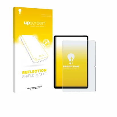 Face avant d’un emballage produit avec le logo de la marque upscreen. À côté, l’appareil Xiaomi Redmi Pad SE 11 est représenté