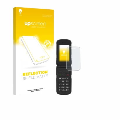 Face avant d’un emballage produit avec le logo de la marque upscreen. À côté, l’appareil AGM M10 est représenté avec la protec