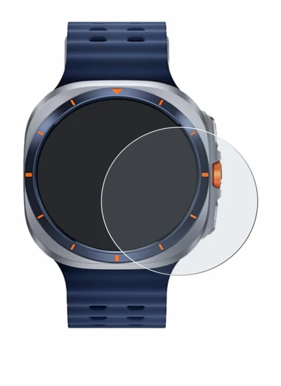 Image de l'appareil Samsung Galaxy Watch Ultra 2025 (47 mm) avec une grande variété de protections d'écran.