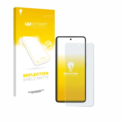 Face avant d’un emballage produit avec le logo de la marque upscreen. À côté, l’appareil realme P3 5G est représenté avec la p
