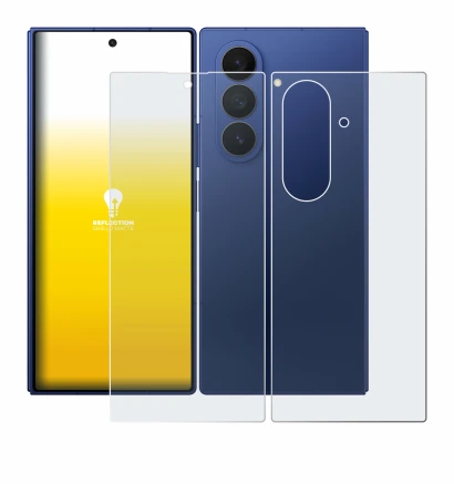 Image de l'appareil Samsung Galaxy Z Fold 7 (Avant+Arrière) avec une grande variété de protections d'écran.