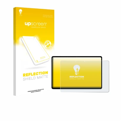 Face avant d’un emballage produit avec le logo de la marque upscreen. À côté, l’appareil OnePlus Pad Lite est représenté avec