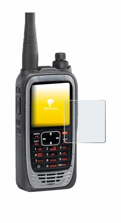 Image de l'appareil Icom IC-A25NE /IC-A25CE avec une grande variété de protections d'écran.