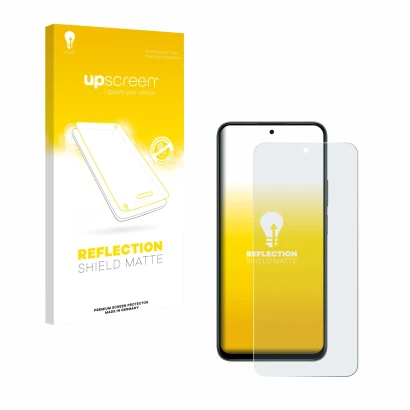 Face avant d’un emballage produit avec le logo de la marque upscreen. À côté, l’appareil Honor X7d 4G est représenté avec la p