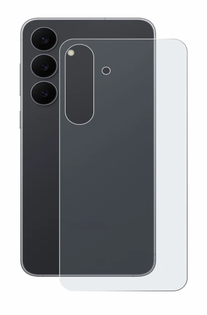 Image de l'appareil Samsung Galaxy S25 FE (Arrière) avec une grande variété de protections d'écran.