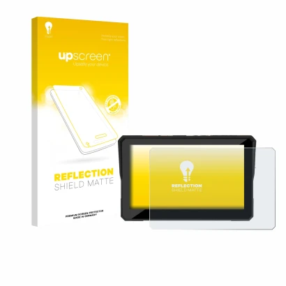 Face avant d’un emballage produit avec le logo de la marque upscreen. À côté, l’appareil Carpuride W502 Pro 5" est représenté