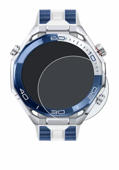 Image de l'appareil Huawei Watch Ultimate 2 Blue avec une grande variété de protections d'écran.