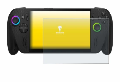 Image de l'appareil ASUS ROG Ally X 2025 avec une grande variété de protections d'écran.