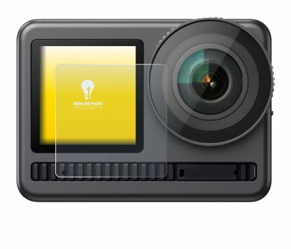 Image de l'appareil Akaso Brave 8 (Affichage avant) avec une grande variété de protections d'écran.