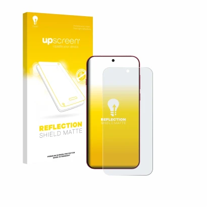 Face avant d’un emballage produit avec le logo de la marque upscreen. À côté, l’appareil Oppo Find X9 Pro est représenté avec