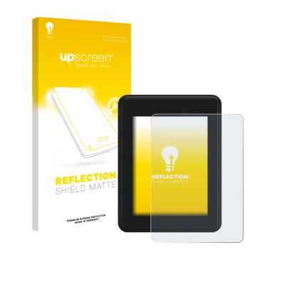 Face avant d’un emballage produit avec le logo de la marque upscreen. À côté, l’appareil Neodrives simplyDisplay est représent