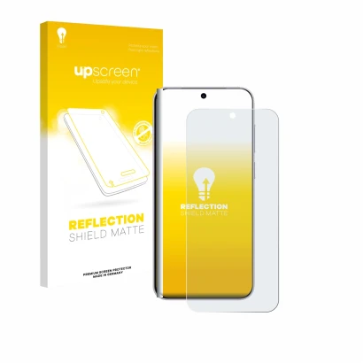 Face avant d’un emballage produit avec le logo de la marque upscreen. À côté, l’appareil Vivo X300 Pro est représenté avec la