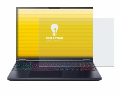 Image de l'appareil Acer Predator Helios Neo 16 AI avec une grande variété de protections d'écran.