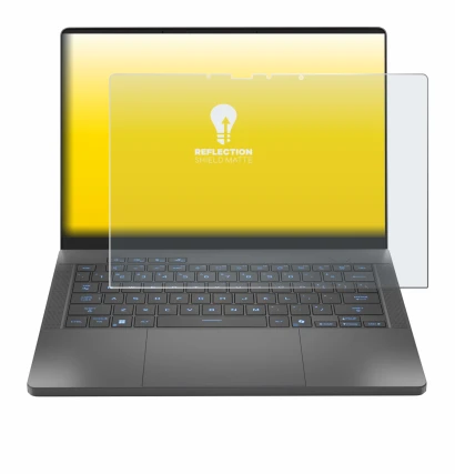 Image de l'appareil ASUS ROG Zephyrus G14 2025 GA403 avec une grande variété de protections d'écran.