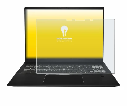 Image de l'appareil MSI Summit A16 AI+ avec une grande variété de protections d'écran.