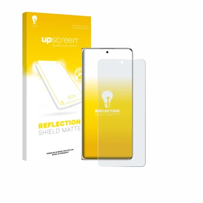 Face avant d’un emballage produit avec le logo de la marque upscreen. À côté, l’appareil Huawei Mate X7 est représenté avec la