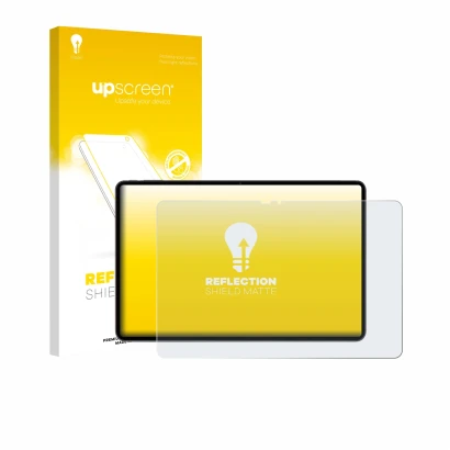 Face avant d’un emballage produit avec le logo de la marque upscreen. À côté, l’appareil VALE V12X LTE-8128 12.6" est représen