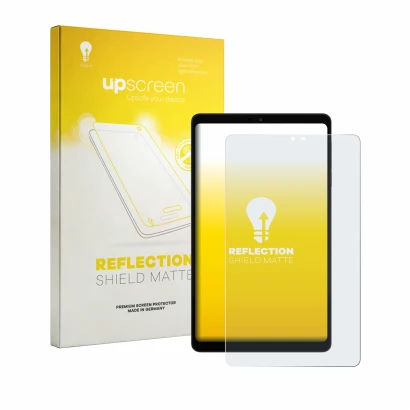 Face avant d’un emballage produit avec le logo de la marque upscreen. À côté, l’appareil Alldocube iPlay 60 mini est représent