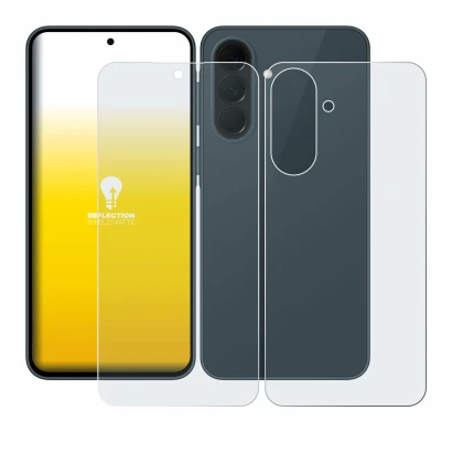 Image de l'appareil Samsung Galaxy A37 5G (Avant+Arrière) avec une grande variété de protections d'écran.