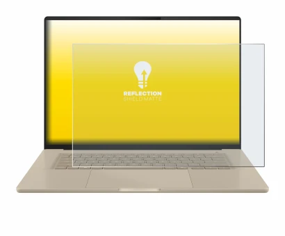 Image de l'appareil ASUS ZenBook A16 UX3607 avec une grande variété de protections d'écran.