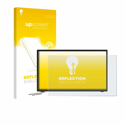 Face avant d’un emballage produit avec le logo de la marque upscreen. À côté, l’appareil Elo TouchSystems 2470L est représenté