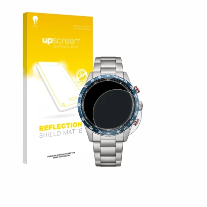 Face avant d’un emballage produit avec le logo de la marque upscreen. À côté, l’appareil Citizen CA4716-50L est représenté ave