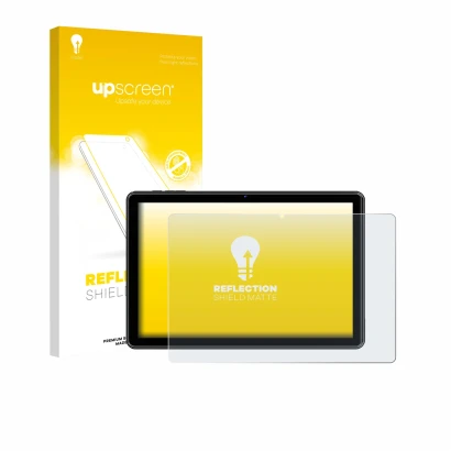 Face avant d’un emballage produit avec le logo de la marque upscreen. À côté, l’appareil Hasskya K30/K50/K70 10.1