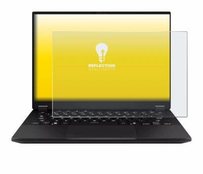 Image de l'appareil ASUS TUF Gaming A14 avec une grande variété de protections d'écran.