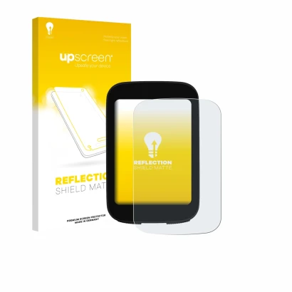 Face avant d’un emballage produit avec le logo de la marque upscreen. À côté, l’appareil Bikevee ‎BKV300B 2.4" est représenté 