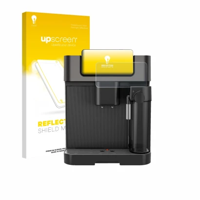 Face avant d’un emballage produit avec le logo de la marque upscreen. À côté, l’appareil Grundig KVA 7230 est représenté avec 