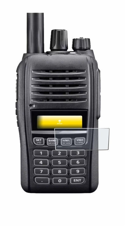 Image de l'appareil Icom IC-T10 avec une grande variété de protections d'écran.