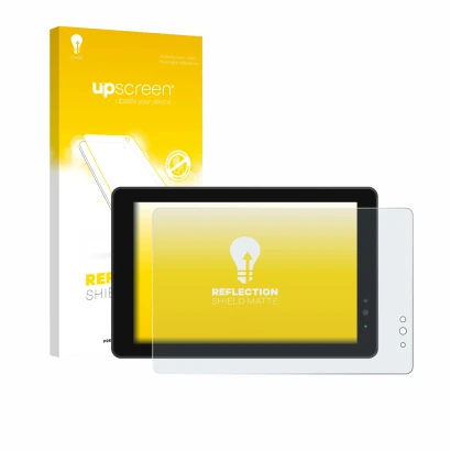 Face avant d’un emballage produit avec le logo de la marque upscreen. À côté, l’appareil Lilliput 719/T 7" est représenté avec