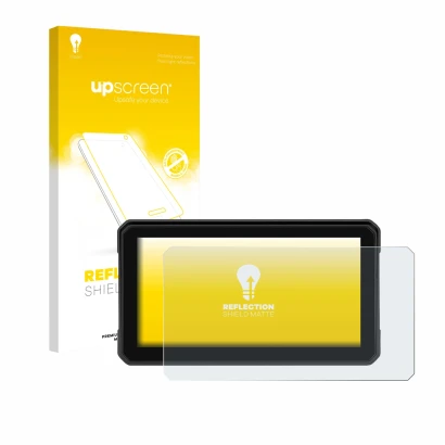 Face avant d’un emballage produit avec le logo de la marque upscreen. À côté, l’appareil GOHHDL A4058 6" est représenté avec l