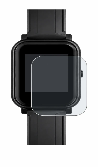 Image de l'appareil Bangle.js 2 avec une grande variété de protections d'écran.